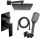 Single-lever wall-mounted bath and shower faucet Omnires Parma black