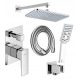 Single-lever wall-mounted bath and shower mixer Omnires Parma, chrome