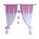  CHILDREN'S CURTAIN set, cotton voile + stars