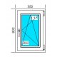 PVC WINDOW 550x800 RU WHITE, RIGHT