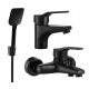 MEXEN CARO R62 BATHTUB SET BLACK