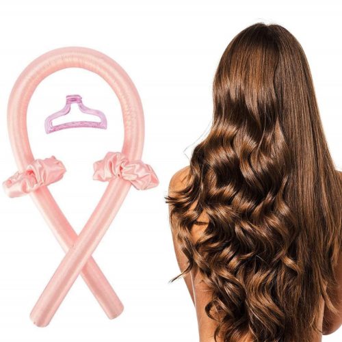  Curling roller + clip, pink set, curls without heat