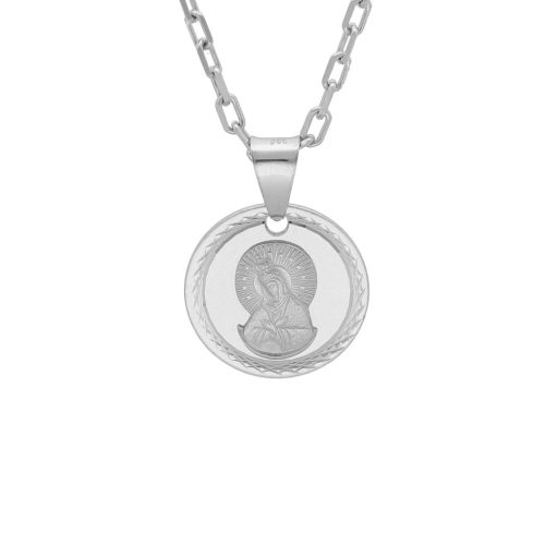  Medal of Our Lady of Ostra Brama, rhodium-plated silver