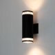  Kwazar black garden wall light GU10 35 W