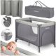  RicoKids travel bed 65 x 125 cm in grey and silver