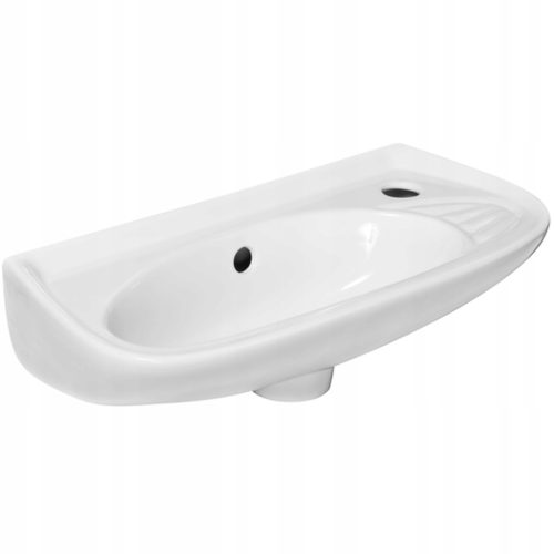  Asymmetrical wall-mounted washbasin Kerra Elf Slim