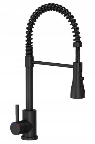 Quadron Salma floor-standing kitchen faucet, black