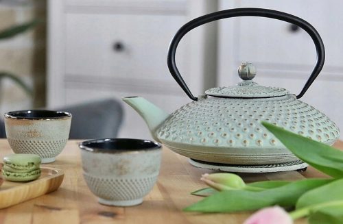 Kettles and teapots Traditional cast iron kettle Kuchnia Z Gracja 1.25 l, green tones