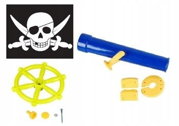 3in1 PIRATE BASIC SET - Flag, Windows, Telescope