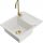 Mexen Enzo + Telma single bowl sink, white granite