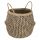 Atmosphera 28l freestanding laundry basket, black, brown and beige tones