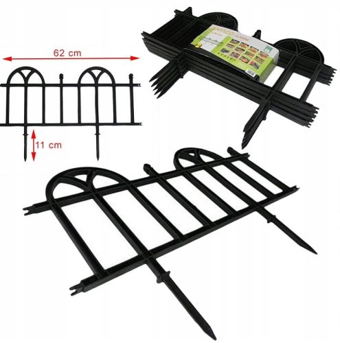 Decorative anti-classic garden fence made of plastic, 3.1 m