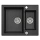 Moderno Annie one-and-a-half bowl sink, black granite