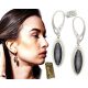  Silver World hanging earrings silver 925 hematite