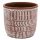  Q&K flowerpot 11 cm x 11 x 10 cm diameter 11 cm ceramic shades in brown and beige