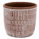  Q&K flowerpot 11 cm x 11 x 10 cm diameter 11 cm ceramic shades in brown and beige