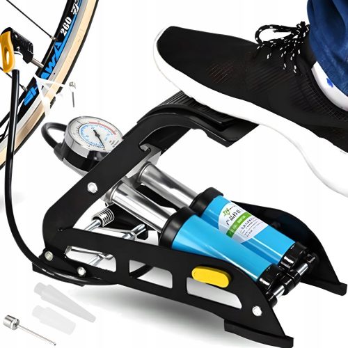  Retoo foot pump, bicycle foot pump, car, blue tones