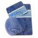 Fashionable 3-piece rubberized bathroom mats