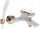 Single-lever wall-mounted bathtub and shower faucet Kuchinox Alanis white