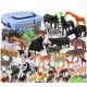  Set of Mr. and Mrs. Gadget Wild Animals Safari Figures, 58 pieces