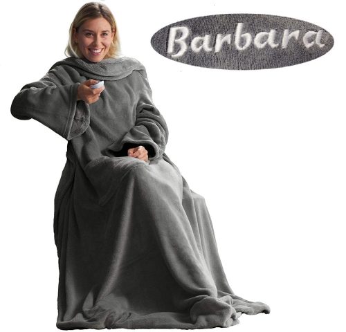 SOFT BLANKET PLUG SLEEVE FOR A Lumaland microfiber blanket 180 cm x 150 cm in shades of gray