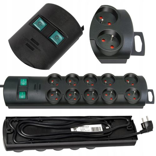  Brennenstuhl PRIMERA LINE power strip 10 sockets 2 m black