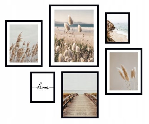 Images au mur 6x CADRE PHOTO POSTER BOHO FRAMES PAMPAS GRASS