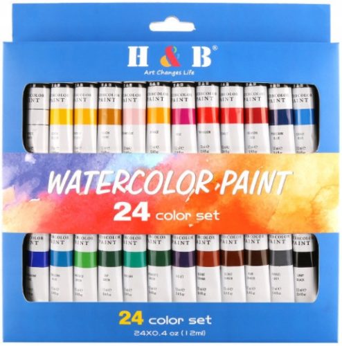  H & B watercolor paints 24 pieces