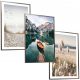 Pictures on the wall 30 x 40 frame painting poster boho frame boat water