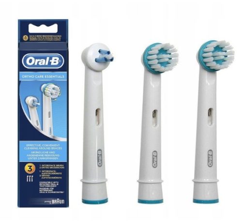  Oral-B Ortho Care Essentials Replacement Brush Heads x 3