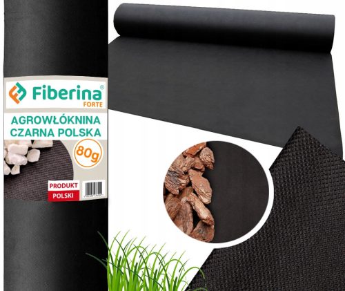 Agrartextil - Agrotextil mulching agent (anti-weed) Fiberina Forte black 110 x 5000 cm 80 g/m²