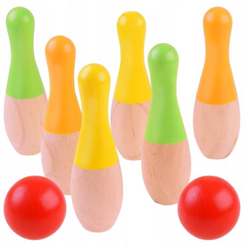 BOWLING EN BOIS coloré pour balles pour enfants SP0668