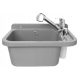 Adgo single-bowl sink, shades of grey