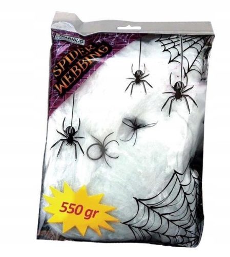  Guirca spider web 19431 white with spiders 550g