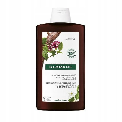  Klorane Quinine & Edelweiss Bio 400 ml Strengthening Hair Shampoo