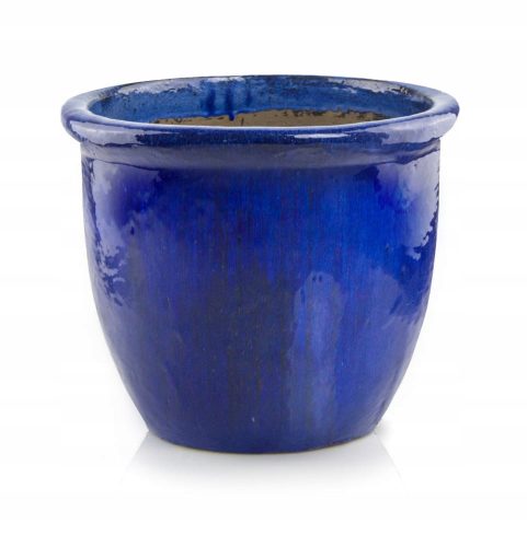  Polnix flowerpot 49 cm x 49 x 40 cm diameter 49 cm ceramic in shades of blue