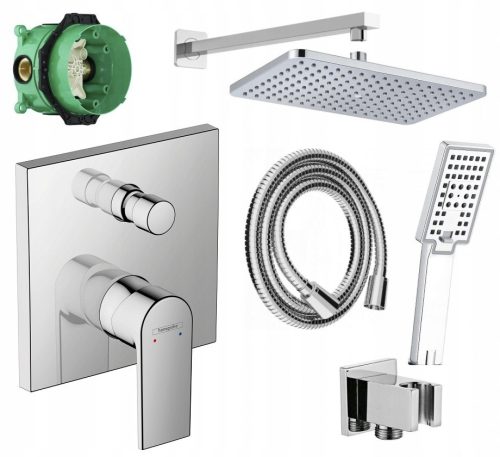Hansgrohe Vernis Shape single-lever wall-mounted bath and shower mixer, chrome