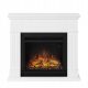 Freestanding fireplace with heating function, electric TG white 1500 W 110 x 95 x 25 cm