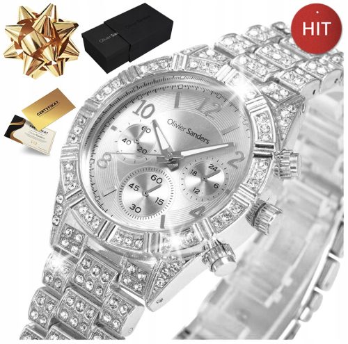  SILVER WOMEN'S WATCH WITH SWAROVSKI CRYSTALS 925 AS A GIFT FOR YOUR WIFE