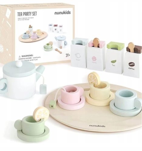  Nunukids tea set wooden 3 years +