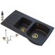 Granitan MASTER 1.5-bowl sink, black granite