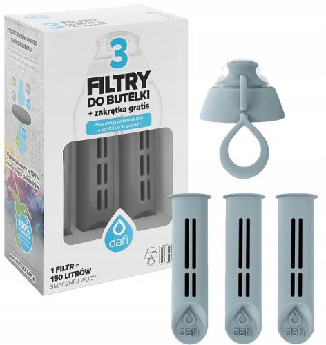  DAFI bottle filter (3 pcs.) + GRAY cap