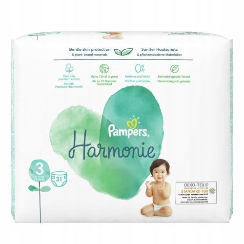  PAMPERS Harminie diapers _ size 3 6-10kg _ 31 pcs.