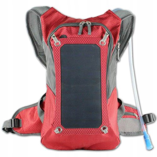  Solar backpack - sports RED