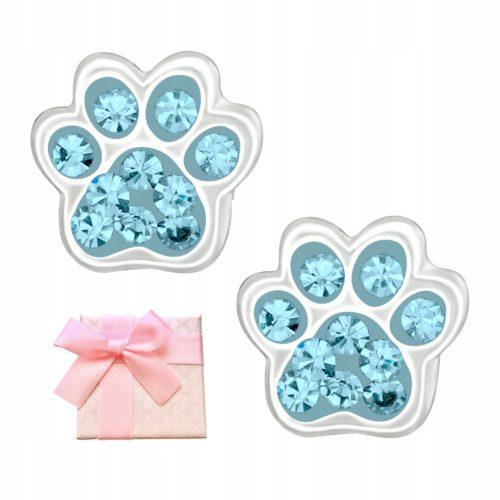  GIRL'S SILVER PAW EARRINGS 925 STUD