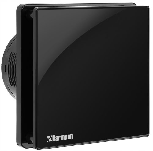 Harmann REY 100 bathroom fan hygrostat glass black glossy 100 mm