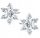  SNOWFLAKE EARRINGS 925 SILVER RHODIUM PLATED