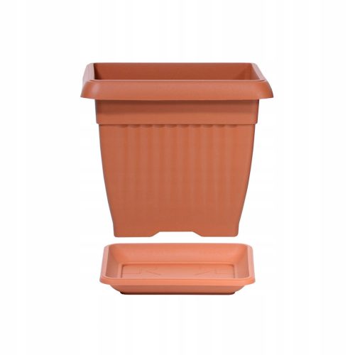  Prosperplast flowerpot 30 cm x 30 x 25 cm, plastic, orange tones