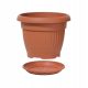  Prosperplast flowerpot, 40 cm x 40 x 31.5 cm, diameter 40 cm, plastic in brown and beige tones