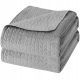 SOFT BLANKET PLUG FOR A Sped Needle and Thread Bedspread, Velvet, 240 cm x 220 cm, Grey Shades, Silver